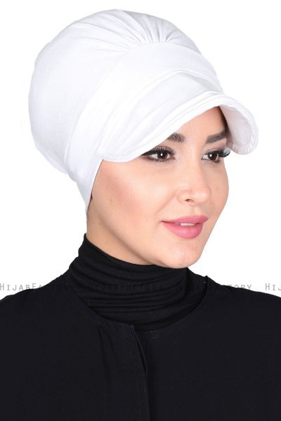 Sandra - Weiß Baumwolle Turban - Ayse Turban