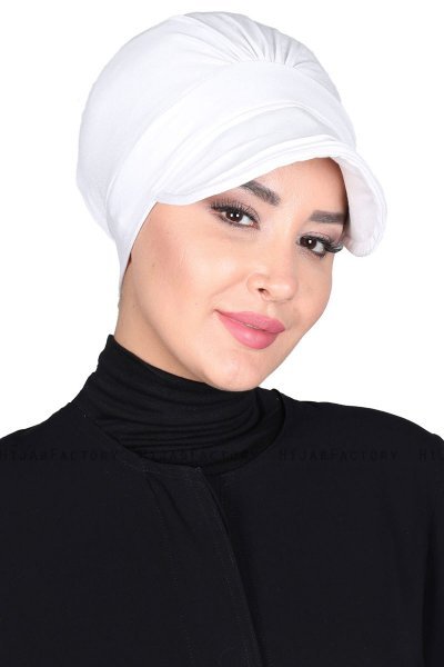 Sandra - Weiß Baumwolle Turban - Ayse Turban