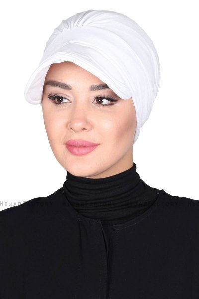 Sandra - Weiß Baumwolle Turban - Ayse Turban