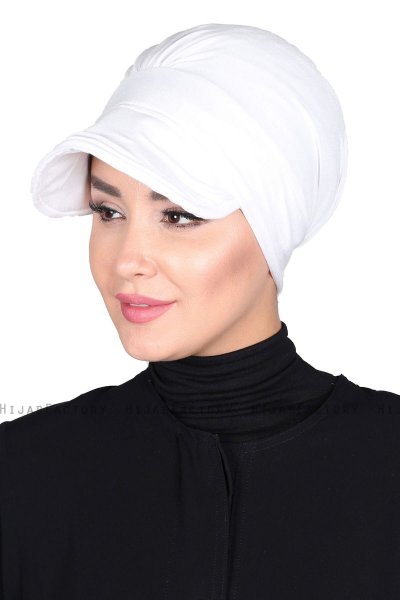 Sandra - Weiß Baumwolle Turban - Ayse Turban
