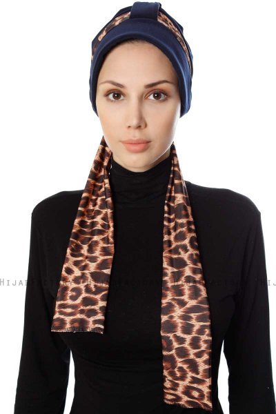 Sanem - Navy Blau Turban
