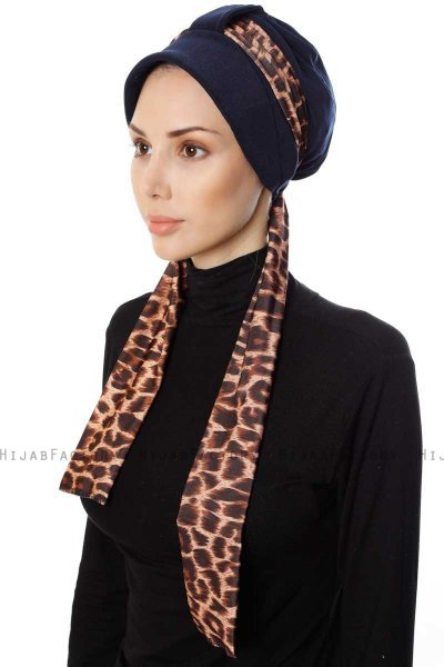 Sanem - Navy Blau Turban