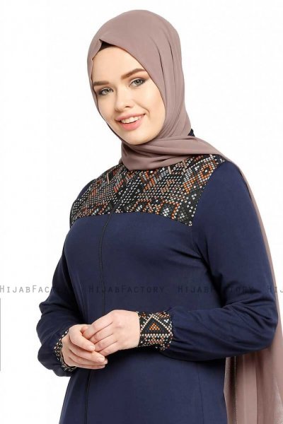 Selda - Navy Blau Abaya - Miss Cazibe