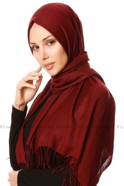 Selin - Kastanienbraun Pashmina Hijab - Özsoy