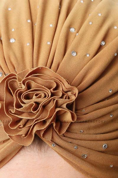 Shereen - Senf Crepe Chiffon Turban - Sehr-i Sal