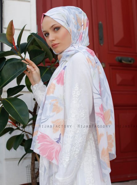 Yumna - Dunkelrosa Gemustertes Hijab