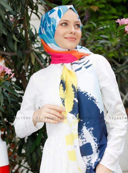 Yumna - Türkis Gemustertes Hijab