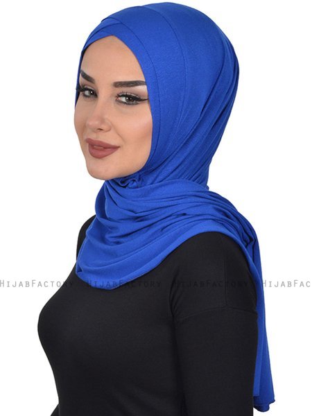 Sofia - Blau Baumwolle Praktisch Hijab