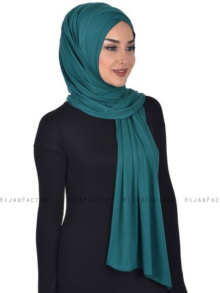 Sofia - Dunkelgrün Baumwolle Praktisch Hijab