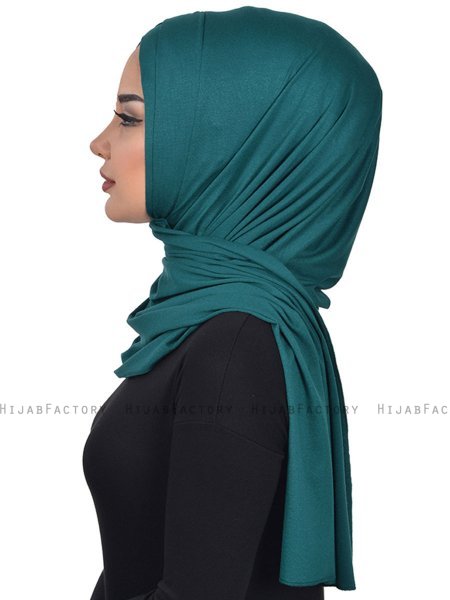 Sofia - Dunkelgrün Baumwolle Praktisch Hijab