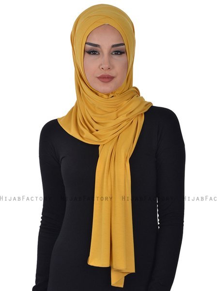 Sofia - Senf Baumwolle Praktisch Hijab