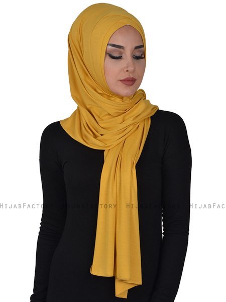 Sofia - Senf Baumwolle Praktisch Hijab