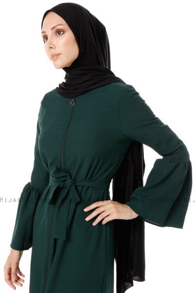 Soraya - Dunkelgrün Abaya - Miss Cazibe