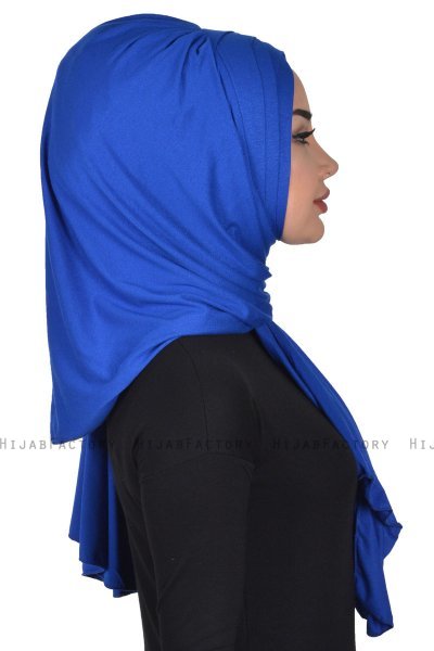 Tamara - Blau Baumwolle Praktisch Hijab