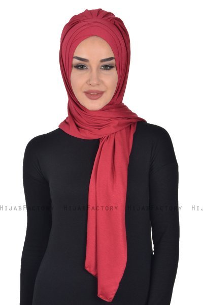 Tamara - Bordeaux Baumwolle Praktisch Hijab