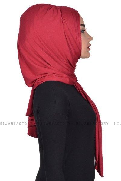 Tamara - Bordeaux Baumwolle Praktisch Hijab