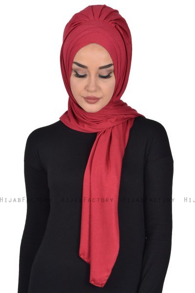Tamara - Bordeaux Baumwolle Praktisch Hijab