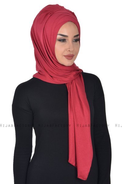 Tamara - Bordeaux Baumwolle Praktisch Hijab