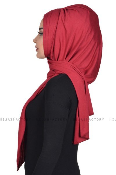 Tamara - Bordeaux Baumwolle Praktisch Hijab