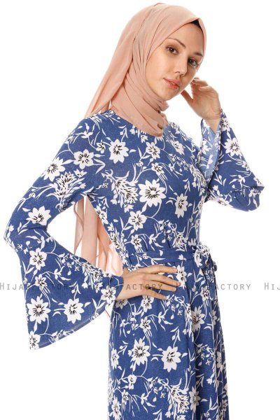 Turna - Blau Blumig Kleid