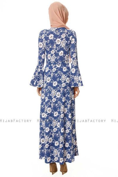 Turna - Blau Blumig Kleid