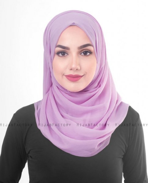 Violet Tulle - Ljuslila Poly Chiffon Hijab 5RA56a