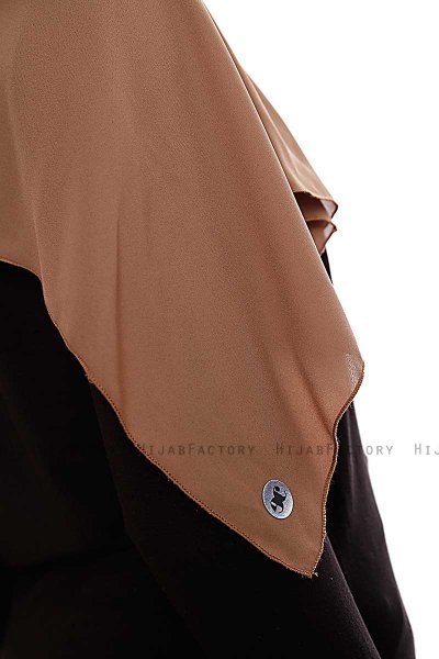 Yara - Braun Praktisch Fertig Crepe Hijab