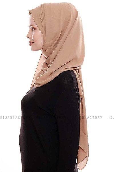 Yara - Gold Praktisch Fertig Crepe Hijab