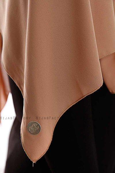 Yara - Camel Praktisch Fertig Crepe Hijab