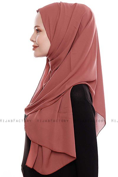 Yara - Clay Praktisch Fertig Crepe Hijab
