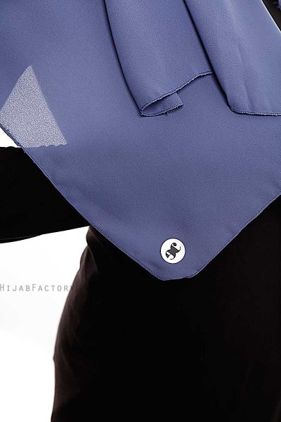 Yara - Indigo Praktisch Fertig Crepe Hijab