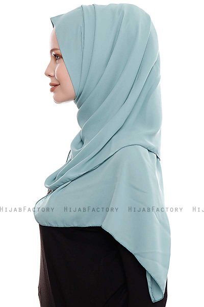 Yara - Minzgrün Praktisch Fertig Crepe Hijab