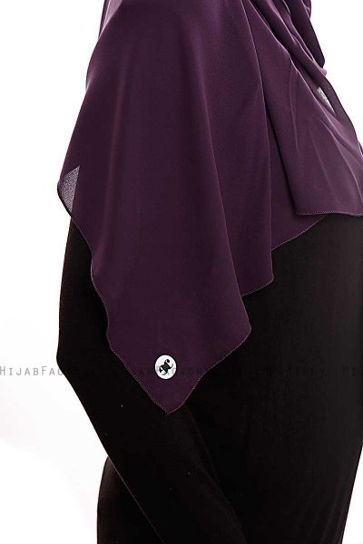 Yara - Dunkelviolett Praktisch Fertig Crepe Hijab