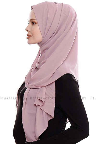 Yara - Dunkelrosa Praktisch Fertig Crepe Hijab