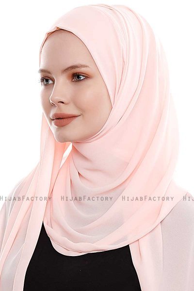 Yara - Rosa Praktisch Fertig Crepe Hijab