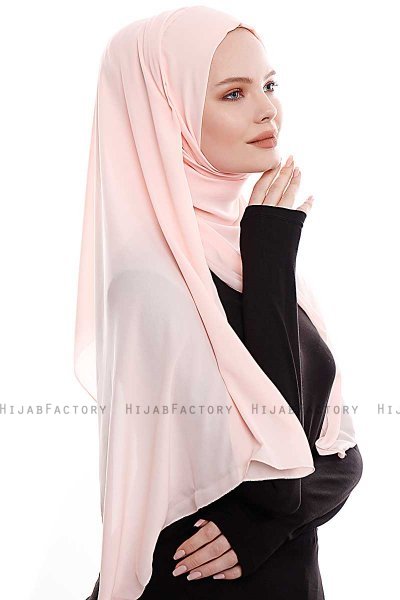 Yara - Rosa Praktisch Fertig Crepe Hijab