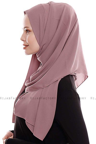 Yara - Rose Pink Praktisch Fertig Crepe Hijab