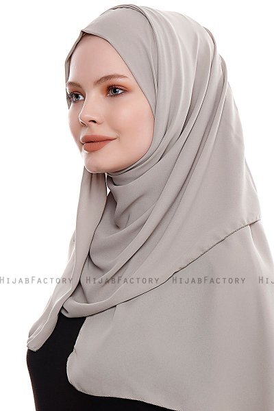 Yara - Sand Praktisch Fertig Crepe Hijab