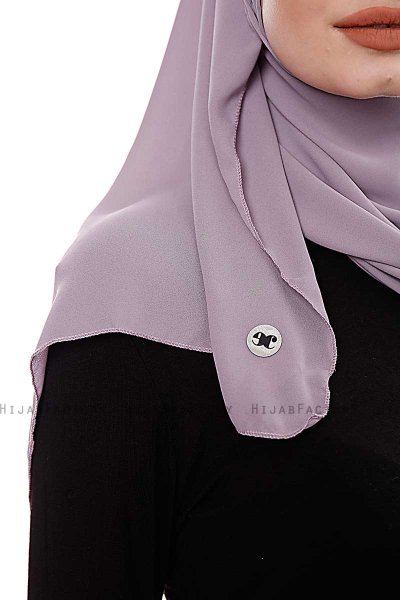 Yara - Steingrau Praktisch Fertig Crepe Hijab
