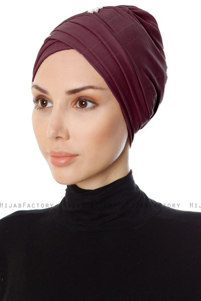 Yonca - Pflaume Turban