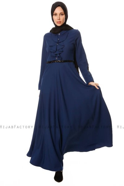 Yussra - Navy Blau Kleid - Burun