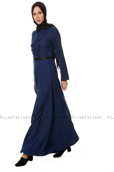 Yussra - Navy Blau Kleid - Burun