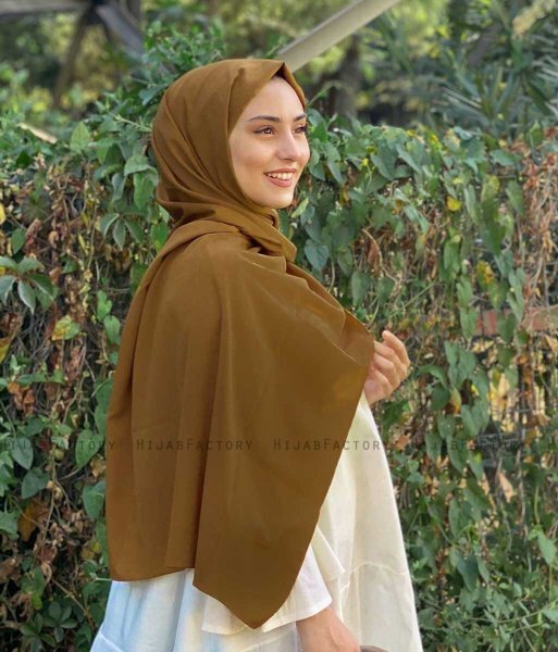 Zahra - Kamelbraun Krepp Hijab - Mirach