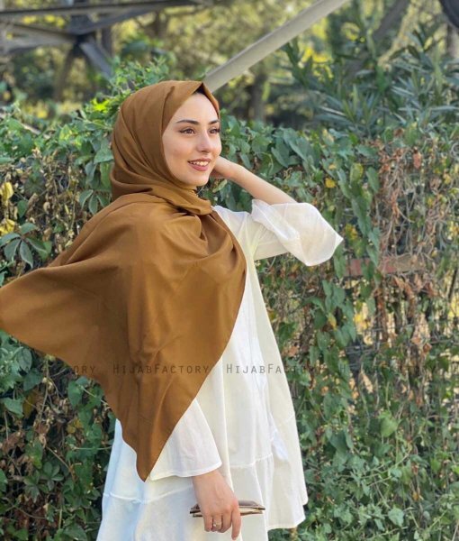 Zahra - Kamelbraun Krepp Hijab - Mirach