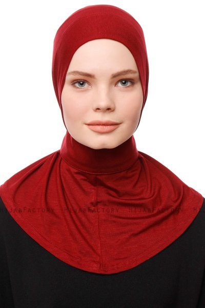 Zeliha - Bordeaux Praktisch Viscose Hijab