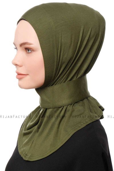 Zeliha - Khaki Praktisch Viscose Hijab
