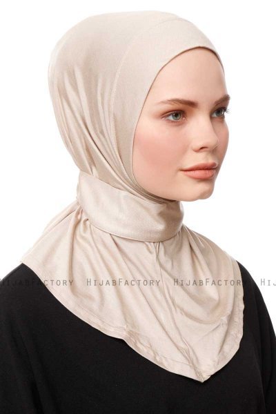 Zeliha - Helltaupe Praktisch Viscose Hijab