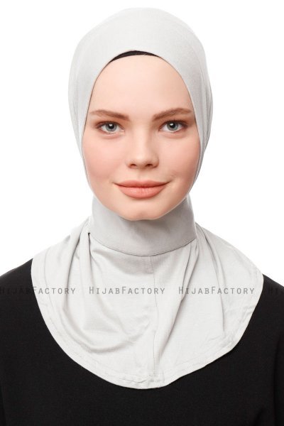 Zeliha - Hellgrau Praktisch Viscose Hijab