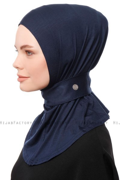 Zeliha - Navy Blau Praktisch Viscose Hijab