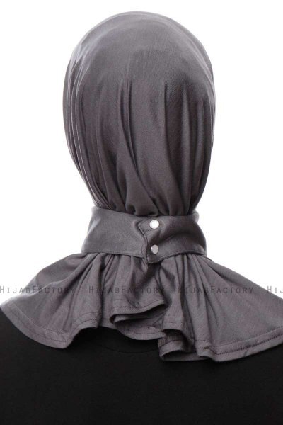 Zeliha - Dunkelgrau Praktisch Viscose Hijab